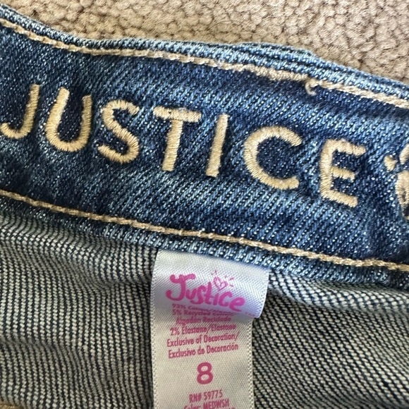 Girls Justice rainbow Jean shorts 8 - Picture 2 of 2